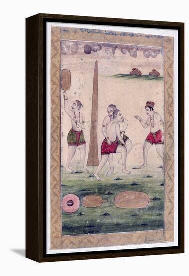 Desakha Ragini, Ragamala Album, School of Rajasthan, 19th Century-null-Framed Premier Image Canvas