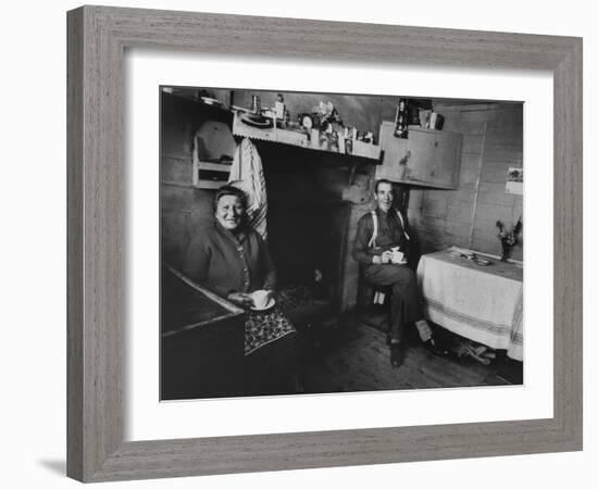 Descendants of Shipwrecked Italian, and a Marooned Yankee Skipper-Carl Mydans-Framed Photographic Print