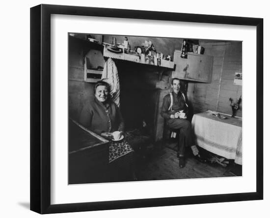 Descendants of Shipwrecked Italian, and a Marooned Yankee Skipper-Carl Mydans-Framed Photographic Print