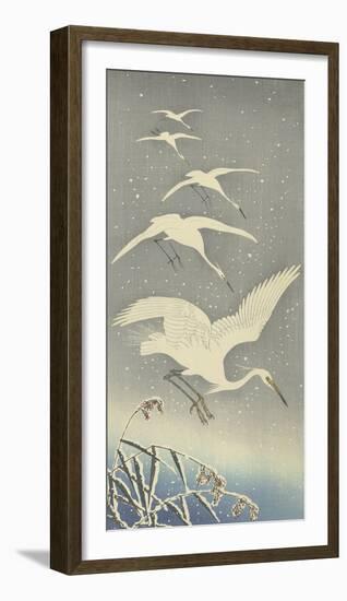 Descending Egrets-Ohara Koson-Framed Giclee Print