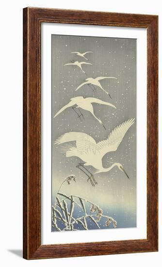 Descending Egrets-Ohara Koson-Framed Giclee Print