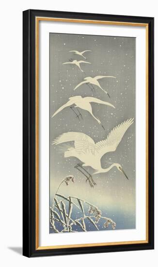 Descending Egrets-Ohara Koson-Framed Giclee Print