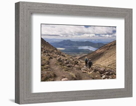 Descending from Tongariro National Park after Completing the Tongariro Alpine Crossing-Matthew Williams-Ellis-Framed Photographic Print