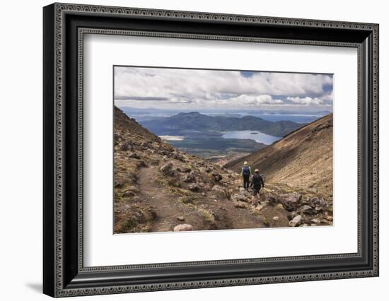 Descending from Tongariro National Park after Completing the Tongariro Alpine Crossing-Matthew Williams-Ellis-Framed Photographic Print