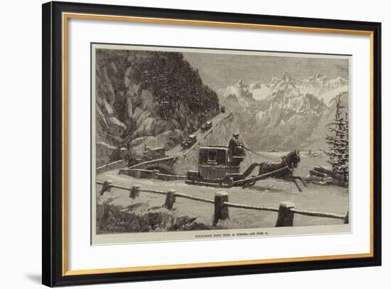 Descending Mont Cenis in Winter-null-Framed Giclee Print