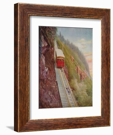 'Descending the Stanserhorn - A Swiss Mountain Railway', 1926-Unknown-Framed Giclee Print