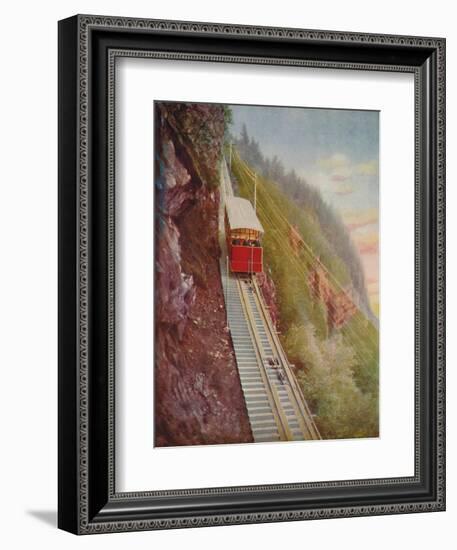 'Descending the Stanserhorn - A Swiss Mountain Railway', 1926-Unknown-Framed Giclee Print