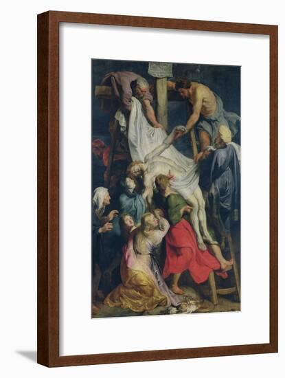 Descent from the Cross, 1617-Peter Paul Rubens-Framed Giclee Print