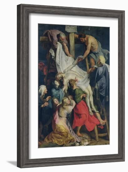 Descent from the Cross, 1617-Peter Paul Rubens-Framed Giclee Print