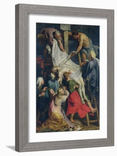 Descent from the Cross, 1617-Peter Paul Rubens-Framed Giclee Print