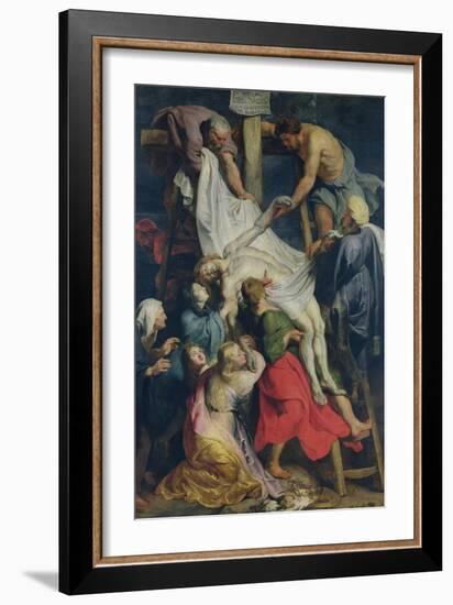 Descent from the Cross, 1617-Peter Paul Rubens-Framed Giclee Print