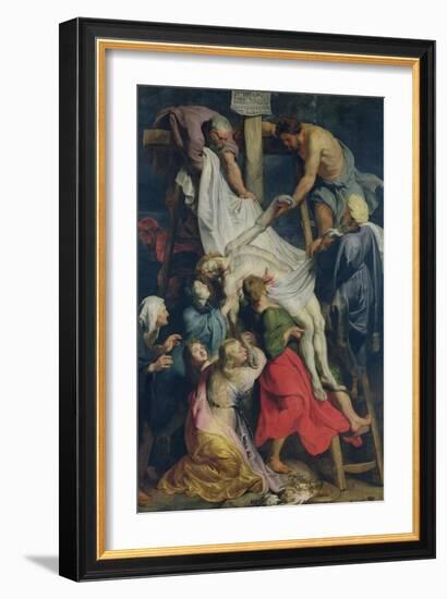 Descent from the Cross, 1617-Peter Paul Rubens-Framed Giclee Print