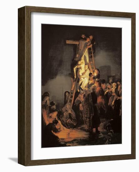 Descent from the Cross-Rembrandt van Rijn-Framed Art Print