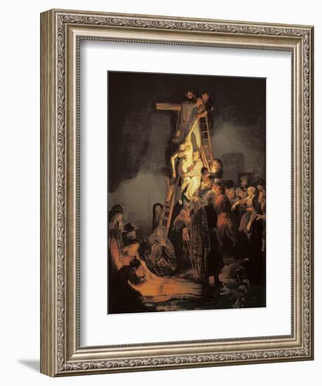 Descent from the Cross-Rembrandt van Rijn-Framed Art Print