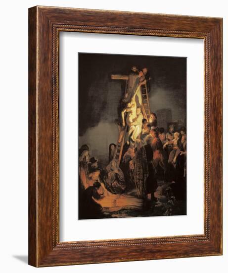 Descent from the Cross-Rembrandt van Rijn-Framed Art Print