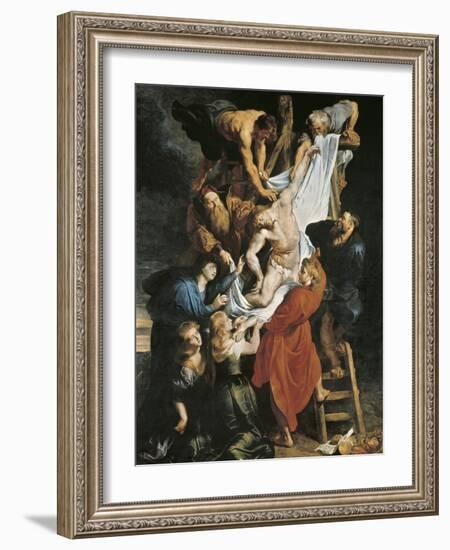 Descent from the Cross-Peter Paul Rubens-Framed Art Print