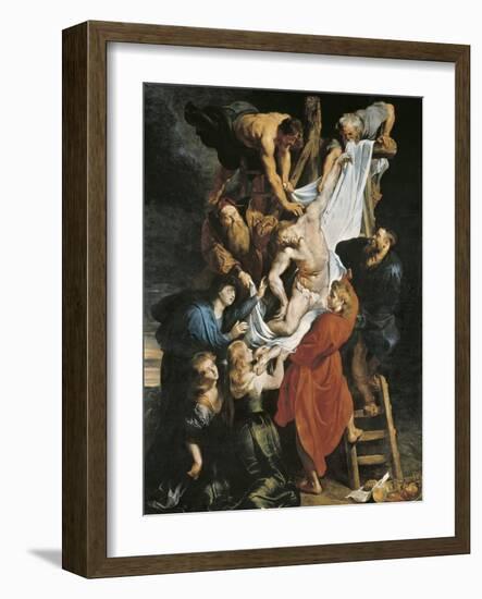 Descent from the Cross-Peter Paul Rubens-Framed Art Print