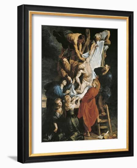 Descent from the Cross-Peter Paul Rubens-Framed Art Print