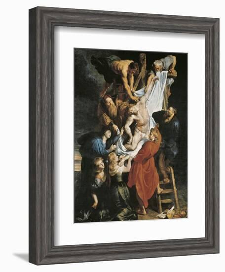 Descent from the Cross-Peter Paul Rubens-Framed Art Print