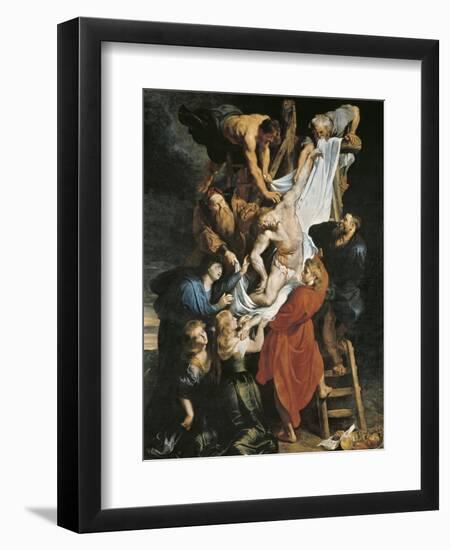 Descent from the Cross-Peter Paul Rubens-Framed Art Print