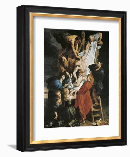 Descent from the Cross-Peter Paul Rubens-Framed Art Print