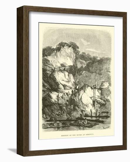 Descent of the Rocks at Sibucuni-Édouard Riou-Framed Giclee Print