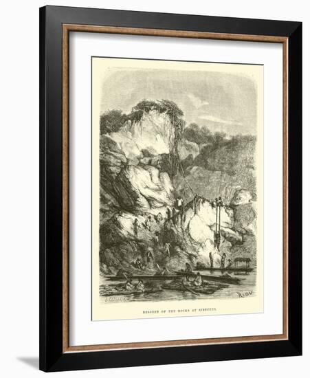 Descent of the Rocks at Sibucuni-Édouard Riou-Framed Giclee Print