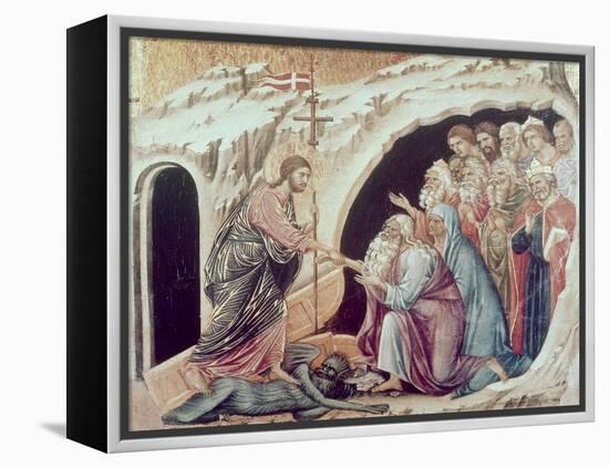 Descent to Hell (Panel from the Maesta)-Duccio di Buoninsegna-Framed Premier Image Canvas
