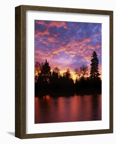 Deschutes River at sunrise, Bend, Oregon, USA-Charles Gurche-Framed Photographic Print