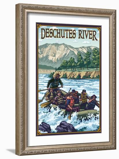 Deschutes River Rafting, Bend, Oregon-Lantern Press-Framed Art Print