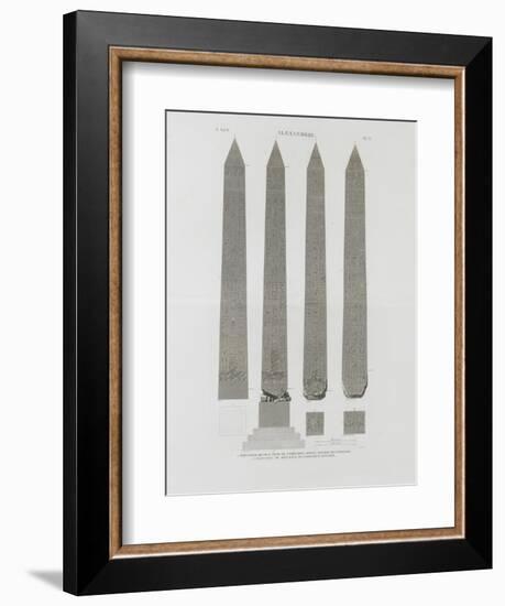 Description de l'Egypte, vol.V, planche 33: Alexandrie, Obélisques-null-Framed Giclee Print