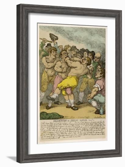 Description of a Boxing Match Between Ward and Quirk-Thomas Rowlandson-Framed Art Print
