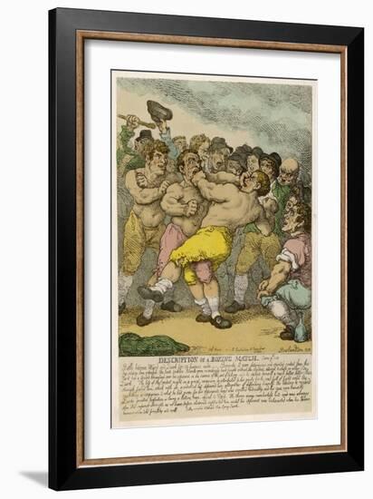 Description of a Boxing Match Between Ward and Quirk-Thomas Rowlandson-Framed Art Print