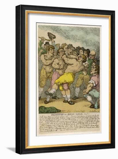 Description of a Boxing Match Between Ward and Quirk-Thomas Rowlandson-Framed Art Print