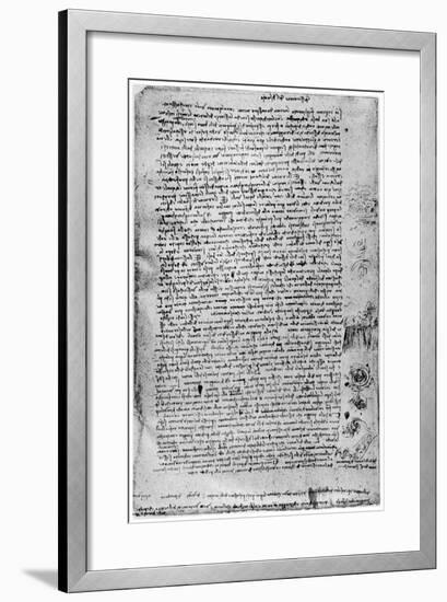 Description of the Great Flood, Late 15th Century or Early 16th Century-Leonardo da Vinci-Framed Giclee Print