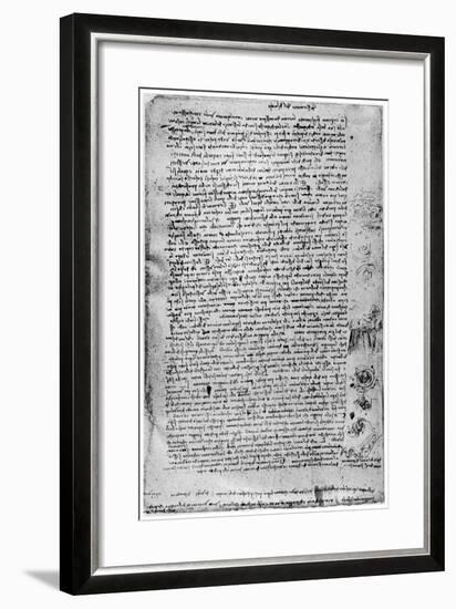 Description of the Great Flood, Late 15th Century or Early 16th Century-Leonardo da Vinci-Framed Giclee Print