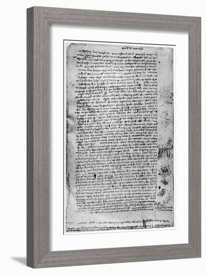 Description of the Great Flood, Late 15th Century or Early 16th Century-Leonardo da Vinci-Framed Giclee Print