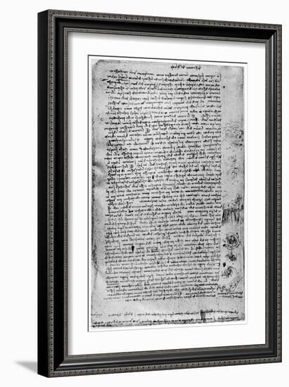 Description of the Great Flood, Late 15th Century or Early 16th Century-Leonardo da Vinci-Framed Giclee Print