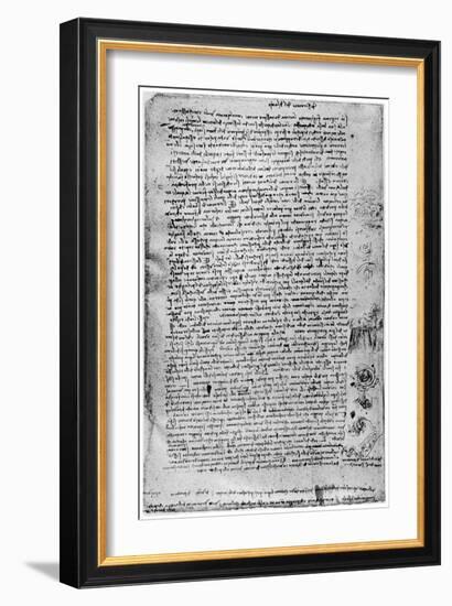 Description of the Great Flood, Late 15th Century or Early 16th Century-Leonardo da Vinci-Framed Giclee Print