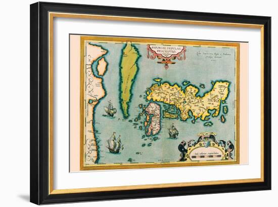 Description of the Japanese Islands-Abraham Ortelius-Framed Art Print