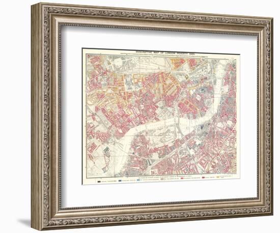 Descriptive Map of London Poverty, 1889-null-Framed Giclee Print