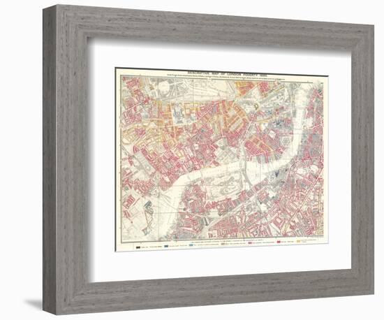 Descriptive Map of London Poverty, 1889-null-Framed Giclee Print