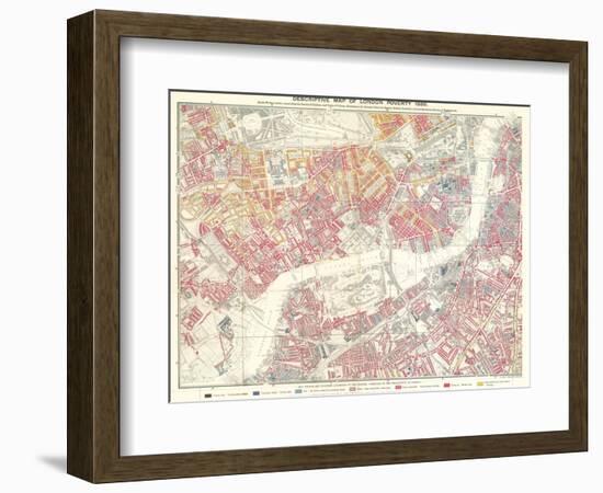 Descriptive Map of London Poverty, 1889-null-Framed Giclee Print