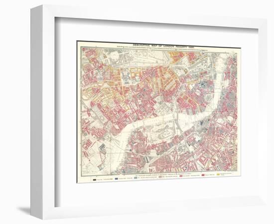 Descriptive Map of London Poverty, 1889-null-Framed Giclee Print