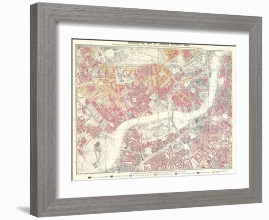 Descriptive Map of London Poverty, 1889-null-Framed Giclee Print