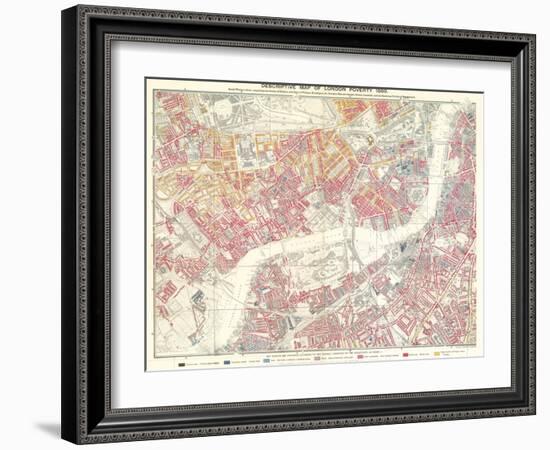 Descriptive Map of London Poverty, 1889-null-Framed Giclee Print