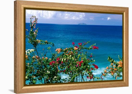 Desecheo Island View, Rincon, Puerto Rico-George Oze-Framed Premier Image Canvas