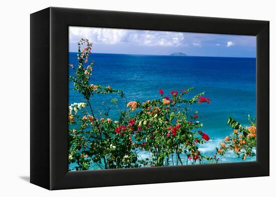 Desecheo Island View, Rincon, Puerto Rico-George Oze-Framed Premier Image Canvas