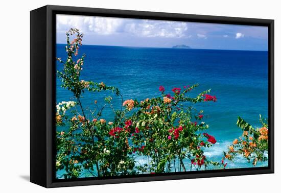 Desecheo Island View, Rincon, Puerto Rico-George Oze-Framed Premier Image Canvas