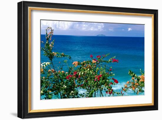 Desecheo Island View, Rincon, Puerto Rico-George Oze-Framed Photographic Print